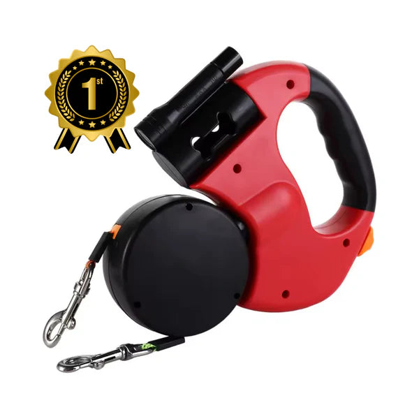 💥LED Dual Dog Walking Leash – Tangle-Free with Free Halloween Stickers