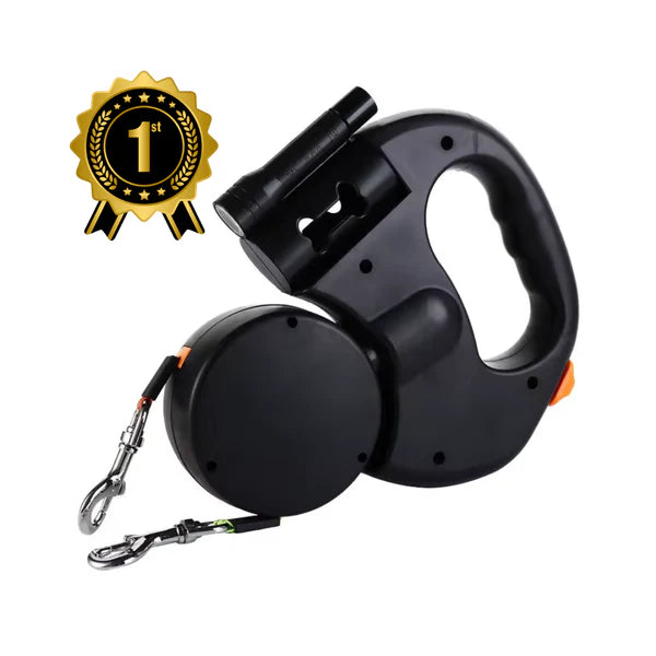 💥LED Dual Dog Walking Leash – Tangle-Free with Free Halloween Stickers
