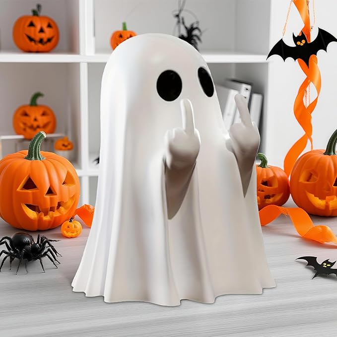 👻🖕 Middle Finger Ghost 🎃 Funny Halloween Decor