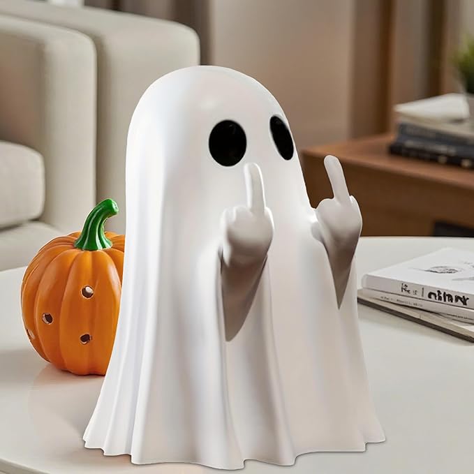 👻🖕 Middle Finger Ghost 🎃 Funny Halloween Decor